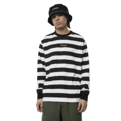 Afends Needle - Recycled Stripe Long Sleeve Tee Stripe
